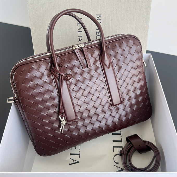 bottega veneta getaway intreccio leather briefcase #766361